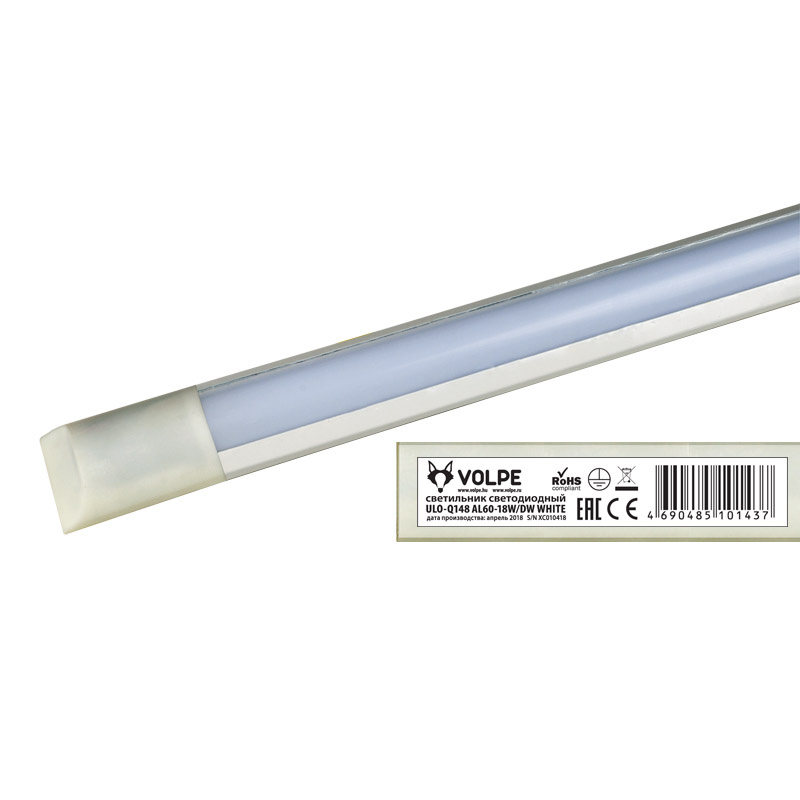 Потолочный светодиодный светильник (UL-00003555) Volpe ULO-Q148 AL60-18W/DW White в Санкт-Петербурге