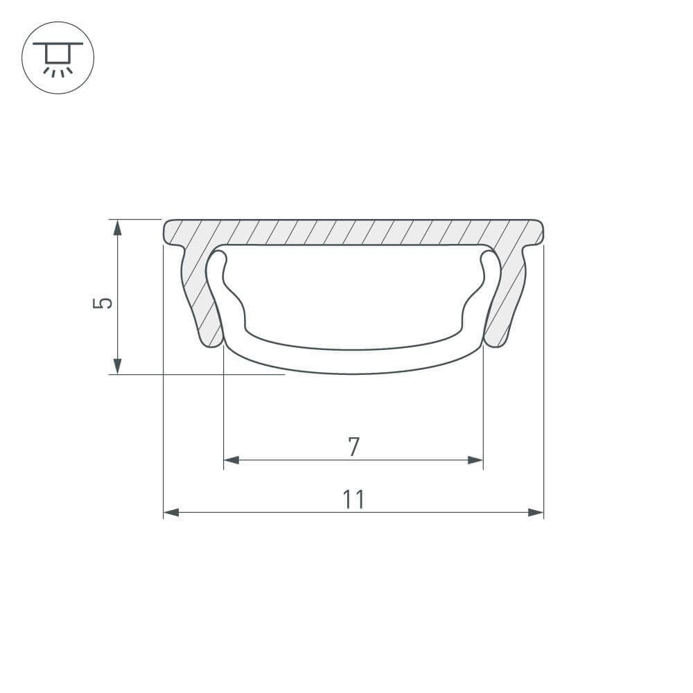 Профиль Arlight ARH-BENT-W11-2000 ANOD 023592 в Санкт-Петербурге