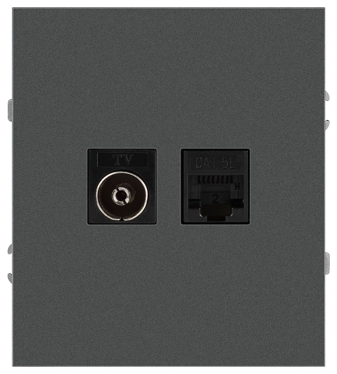 Розетка Эра Arktik 16-3110-06 комбинированная RJ45+TV графит Б0070499 в Санкт-Петербурге