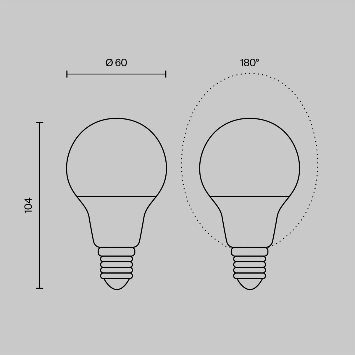Светодиодная лампа Voltega Базовая Стандарт A60 7Вт 6500K E27 3294 в Санкт-Петербурге