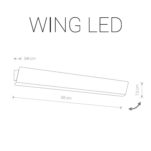 Настенный светодиодный светильник Nowodvorski Wing Led 9295 в Санкт-Петербурге