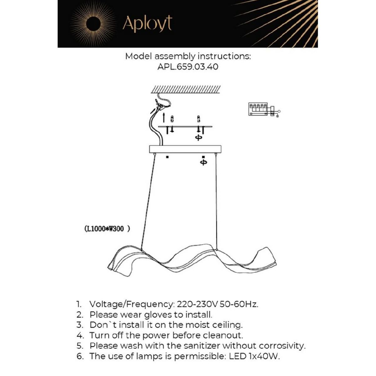 Подвесная люстра Aployt Viola APL.659.03.40 в Санкт-Петербурге