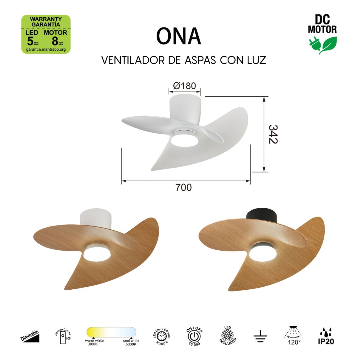 Люстра-вентилятор Mantra Ona 9470 в Санкт-Петербурге