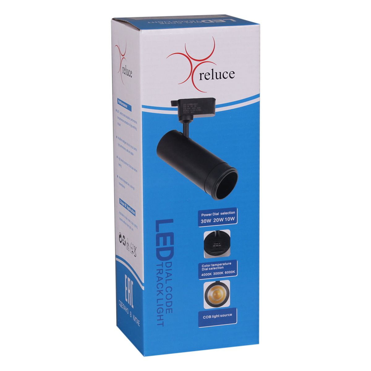 Трековый однофазный светильник Reluce 06650-9.3-LED10/20/30W CCT BK в Санкт-Петербурге