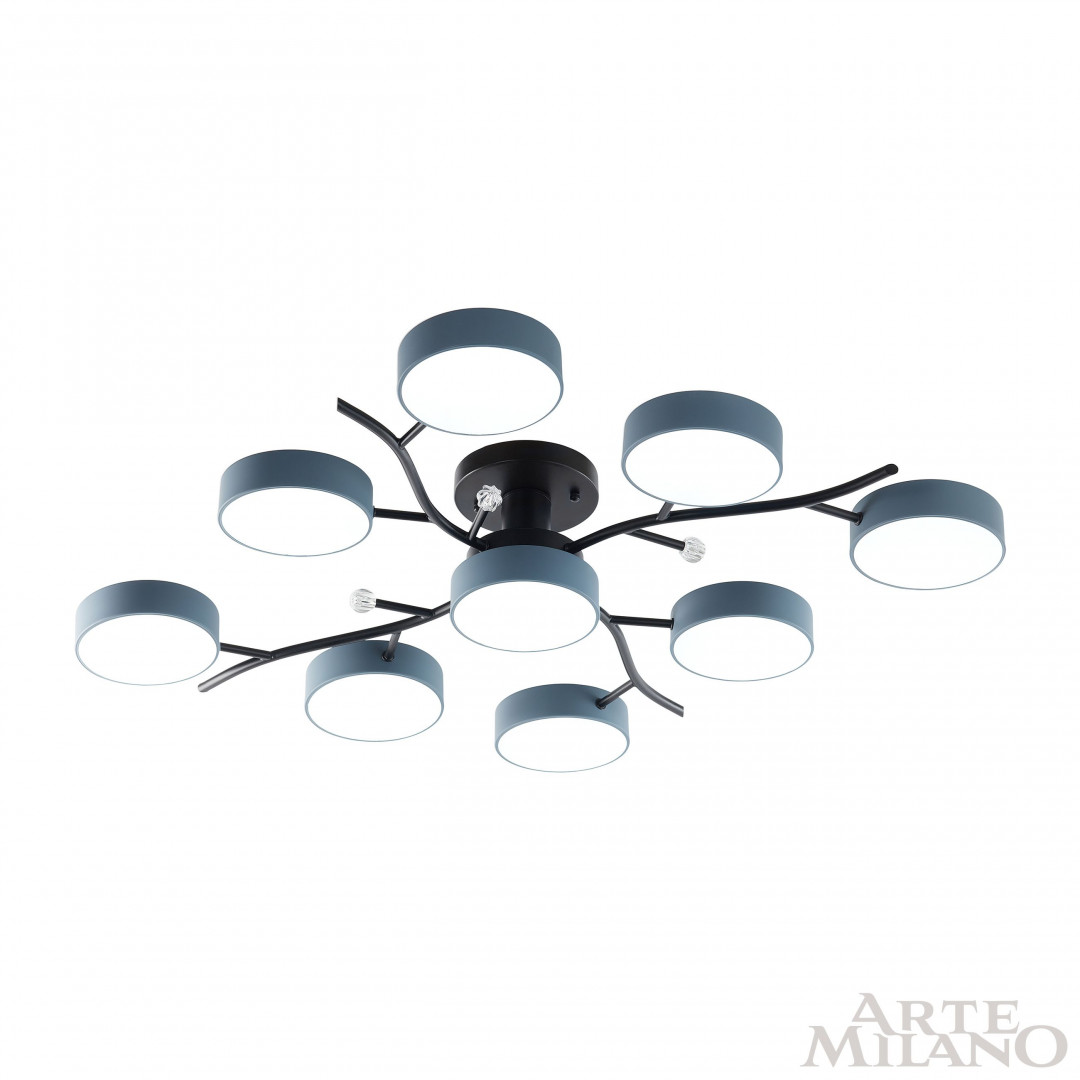 Потолочная люстра Arte Milano Ferrara 256606/8+1 Bk/Gr в Санкт-Петербурге