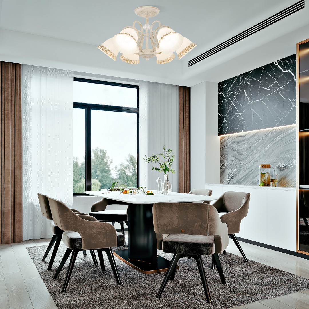 Потолочная люстра Arte Milano 340800/6 WT+G в Санкт-Петербурге