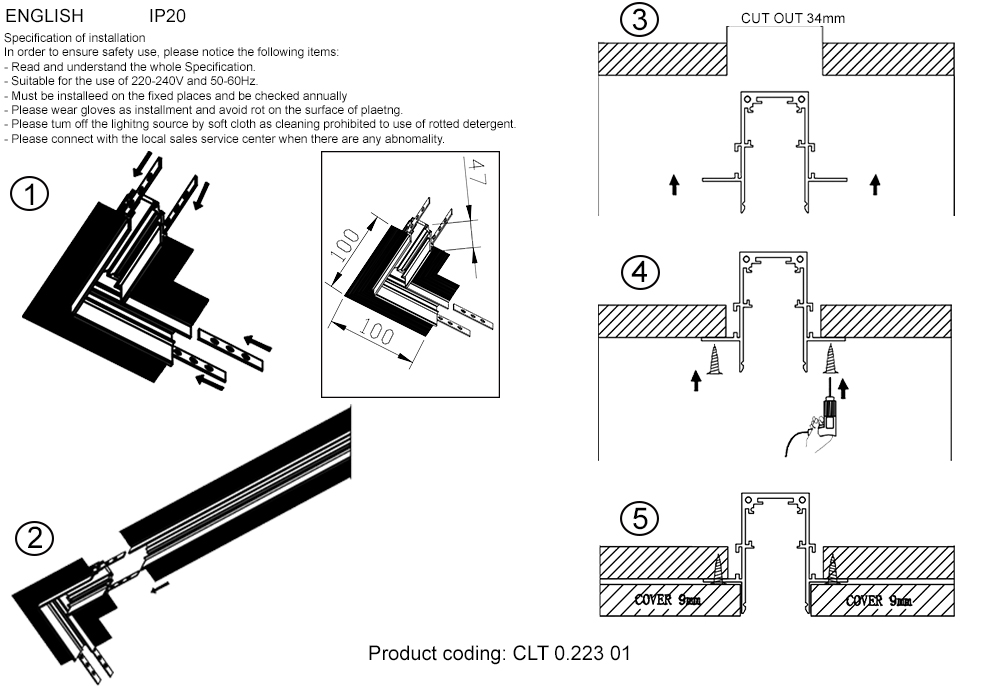 Соединитель угловой Crystal  Lux CLT 0.223 01 WH в Санкт-Петербурге