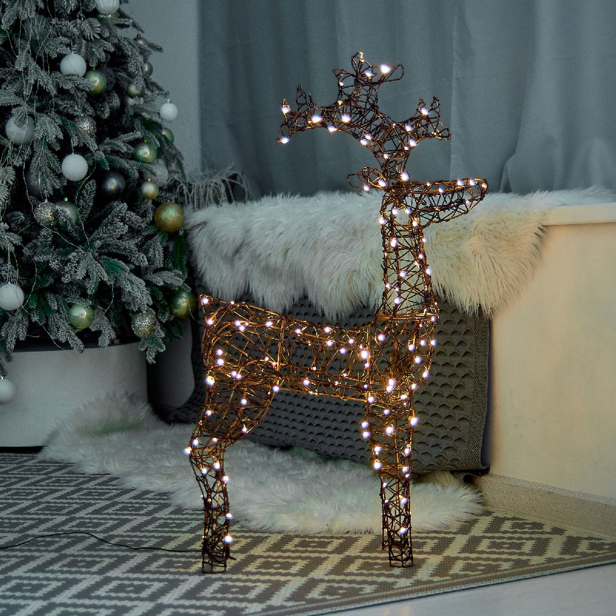 Светодиодная фигура Uniel ULD-M6098-160/SBA WARM WHITE IP44 DEER-3 UL-00012363 в Санкт-Петербурге