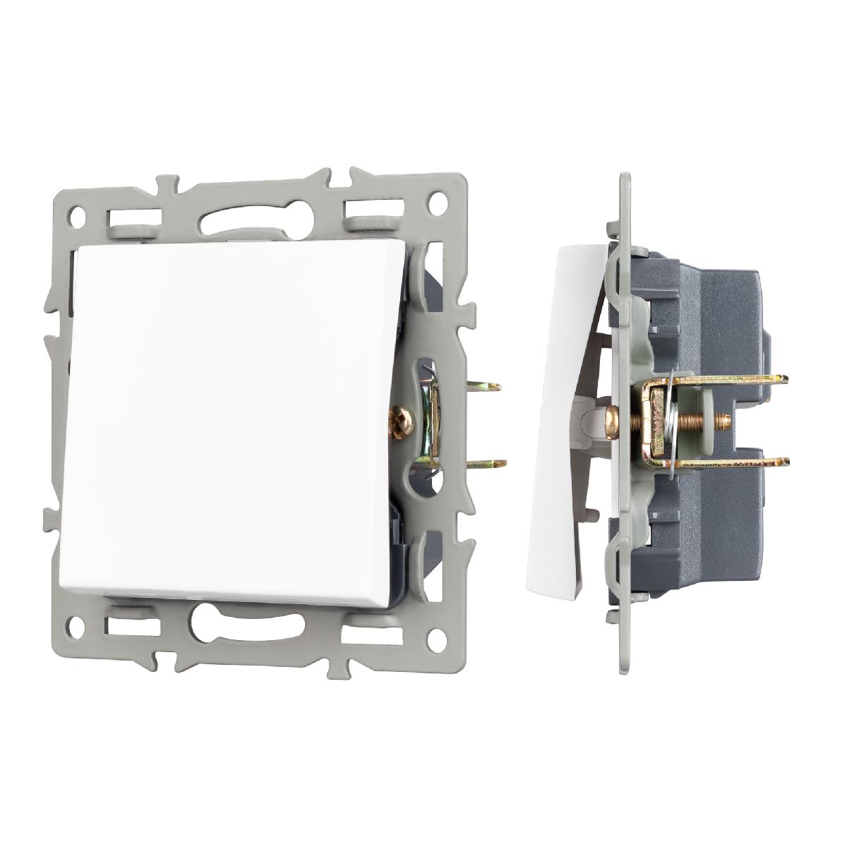 Механизм выключателя одноклавишный проходной Arlight SWT-MKP1-PL-WH (250V, 16A) 043714 в Санкт-Петербурге