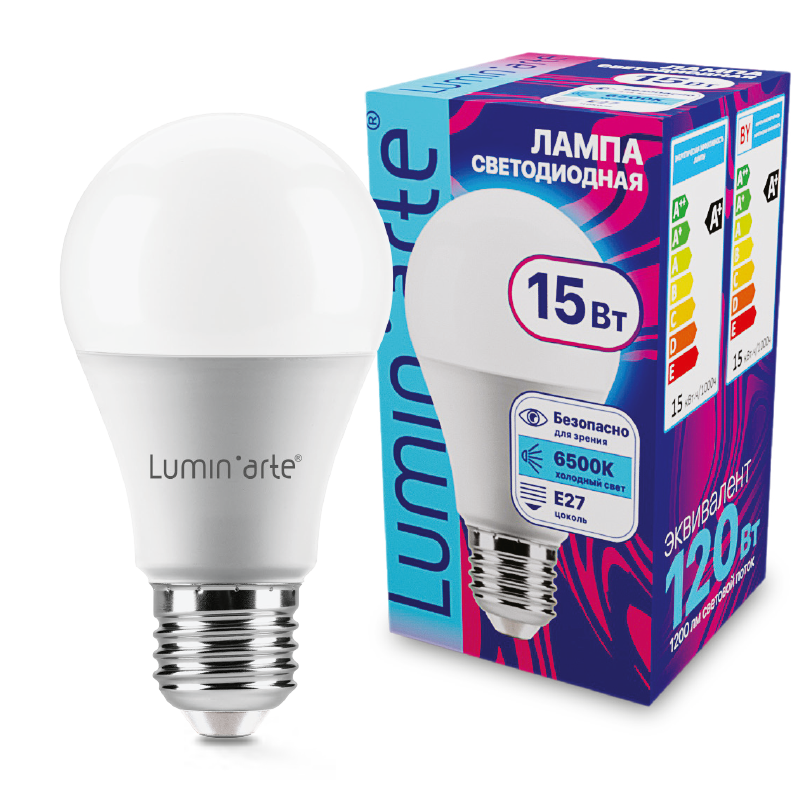 Светодиодная лампа Lumin'arte LSTD-A60-15W6KE27 в Санкт-Петербурге