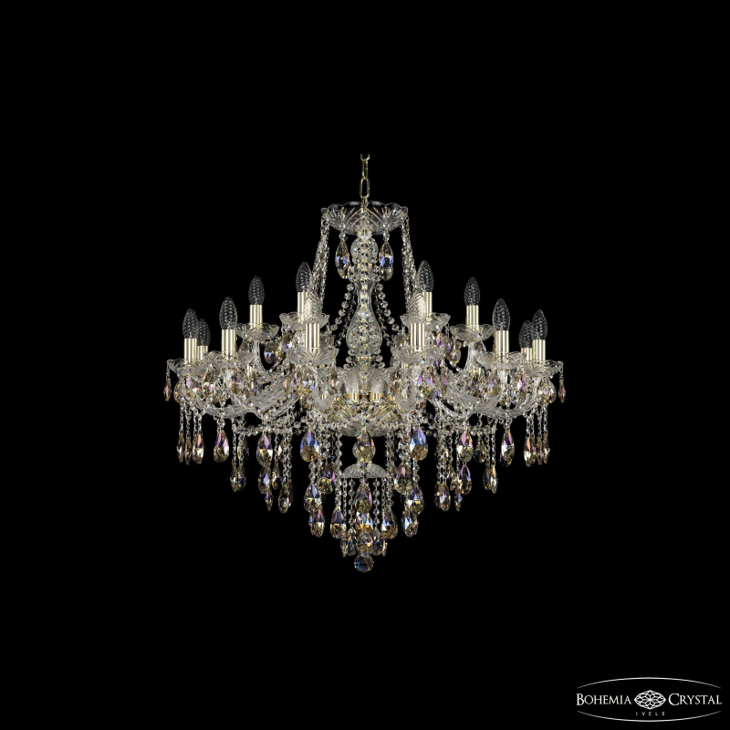 Подвесная люстра Bohemia Ivele Crystal 1415/12+6/300 G K801 в Санкт-Петербурге