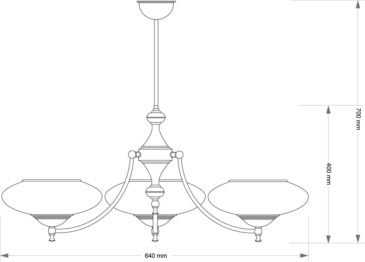 Люстра на штанге Kutek San Marino Shade SAN-ZW-3(P)CR в #REGION_NAME_DECLINE_PP#