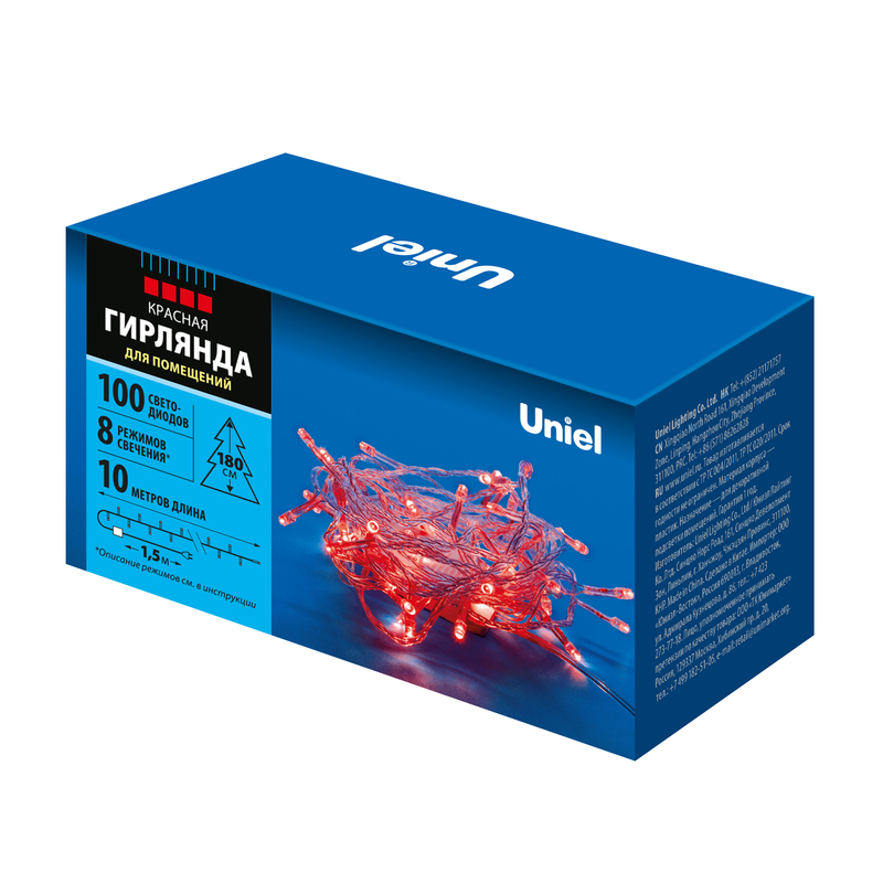 Гирлянда Uniel ULD-S1000-100/DTA RED IP20 в Санкт-Петербурге