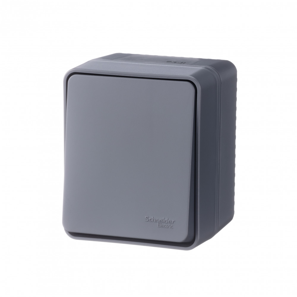 Переключатель 1-клавишный 10 АХ Systeme Electric AtlasDesign Profi54 Наруж Антрацит ATN544061 в Санкт-Петербурге