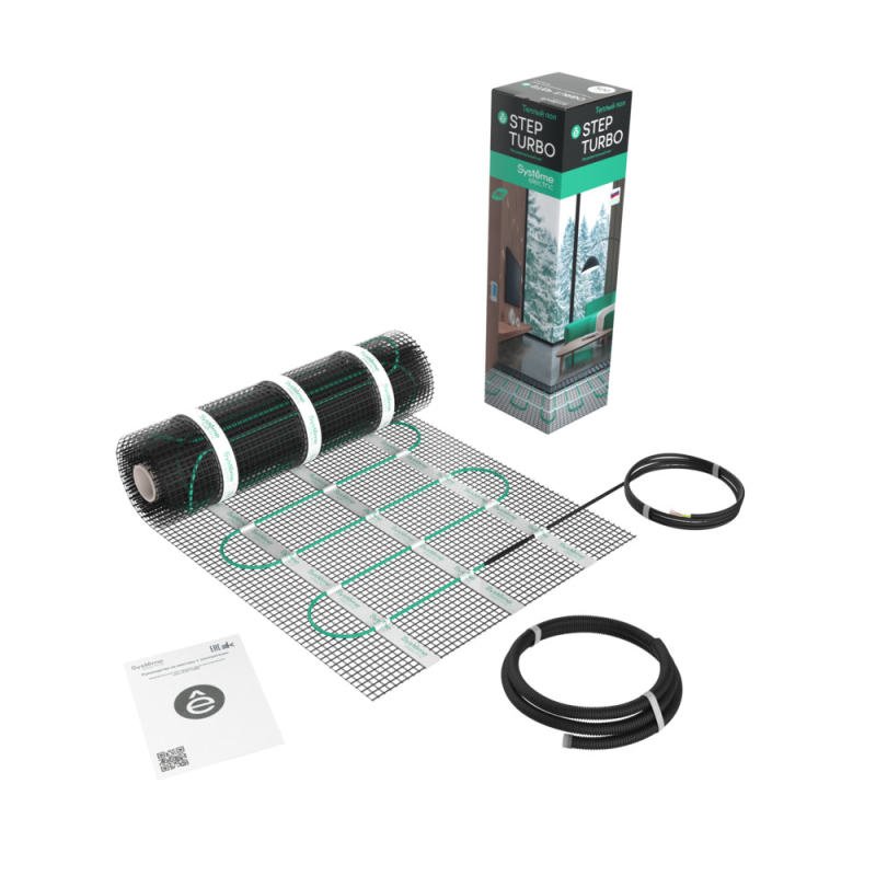 Мат нагревательный 200 Вт/м2, 1600 Вт, 8 м2 Systeme Electric Step Turbo STM200080 в Санкт-Петербурге