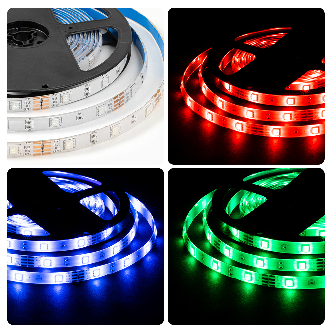 Светодиодная влагозащищенная лента Apeyron 12В 5050 7,2Вт/м RGB 5м IP65 LSE-284 в Санкт-Петербурге