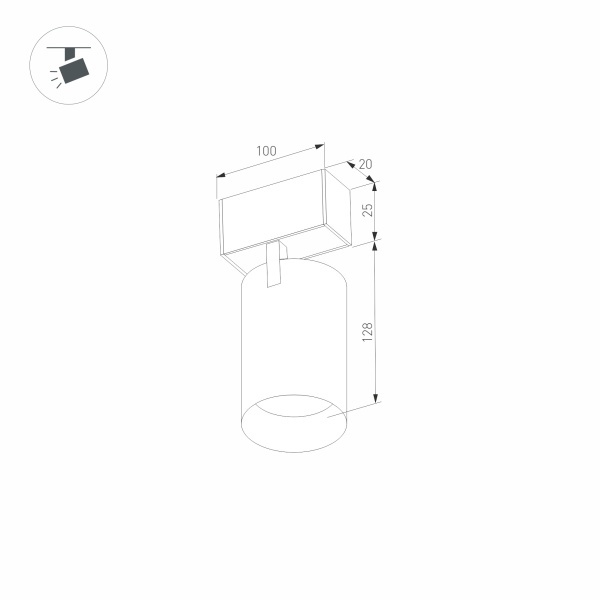 Трековый светильник для магнитного шинопровода Arlight Mag-Spot-25-R120-12W Day4000 033241 в Санкт-Петербурге