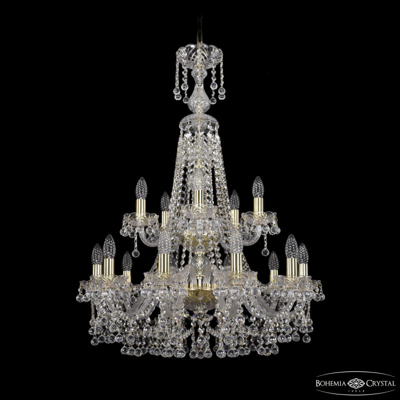 Подвесная люстра Bohemia Ivele Crystal 1409/10+5/240/XL-91/2d G в Санкт-Петербурге