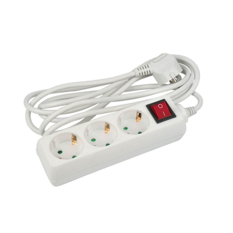Удлинитель (UL-00002852) Uniel 3гн х 2м с/з + выкл General S-GCP3-2B в Санкт-Петербурге