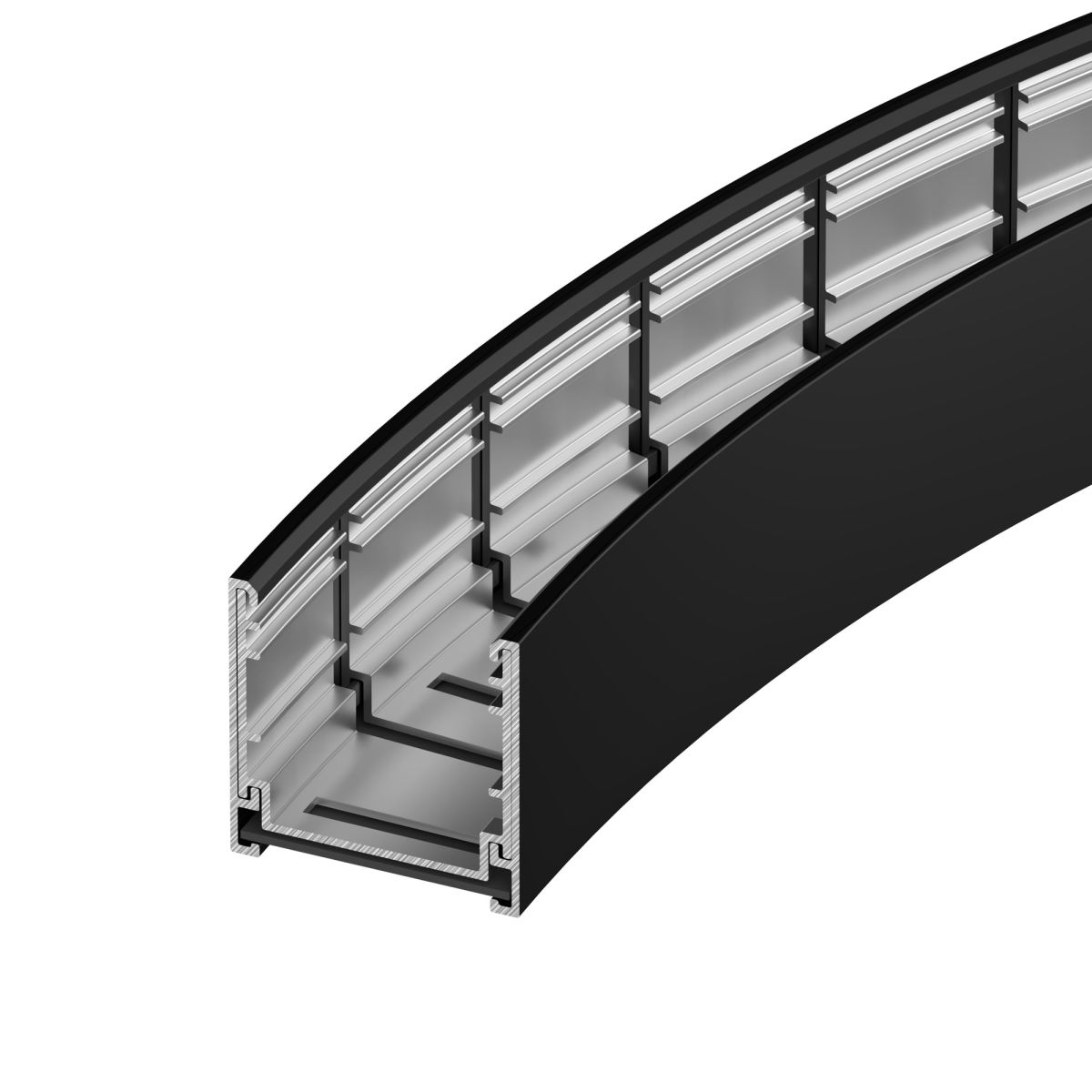 Профиль Arlight LINE-3535-BENT-SIDE-2000 ANOD BLACK (Алюминий) 066908 в Санкт-Петербурге