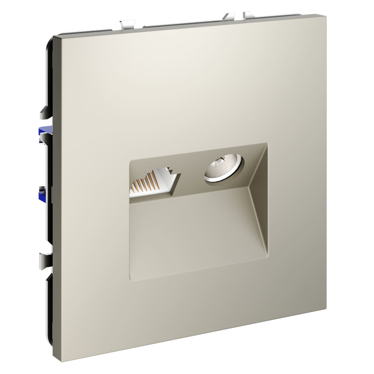 Розетка телевизионная встраиваемая Voltum S70 TV+RJ45 кат. 6, (кашемир) VLS060703 в #REGION_NAME_DECLINE_PP#