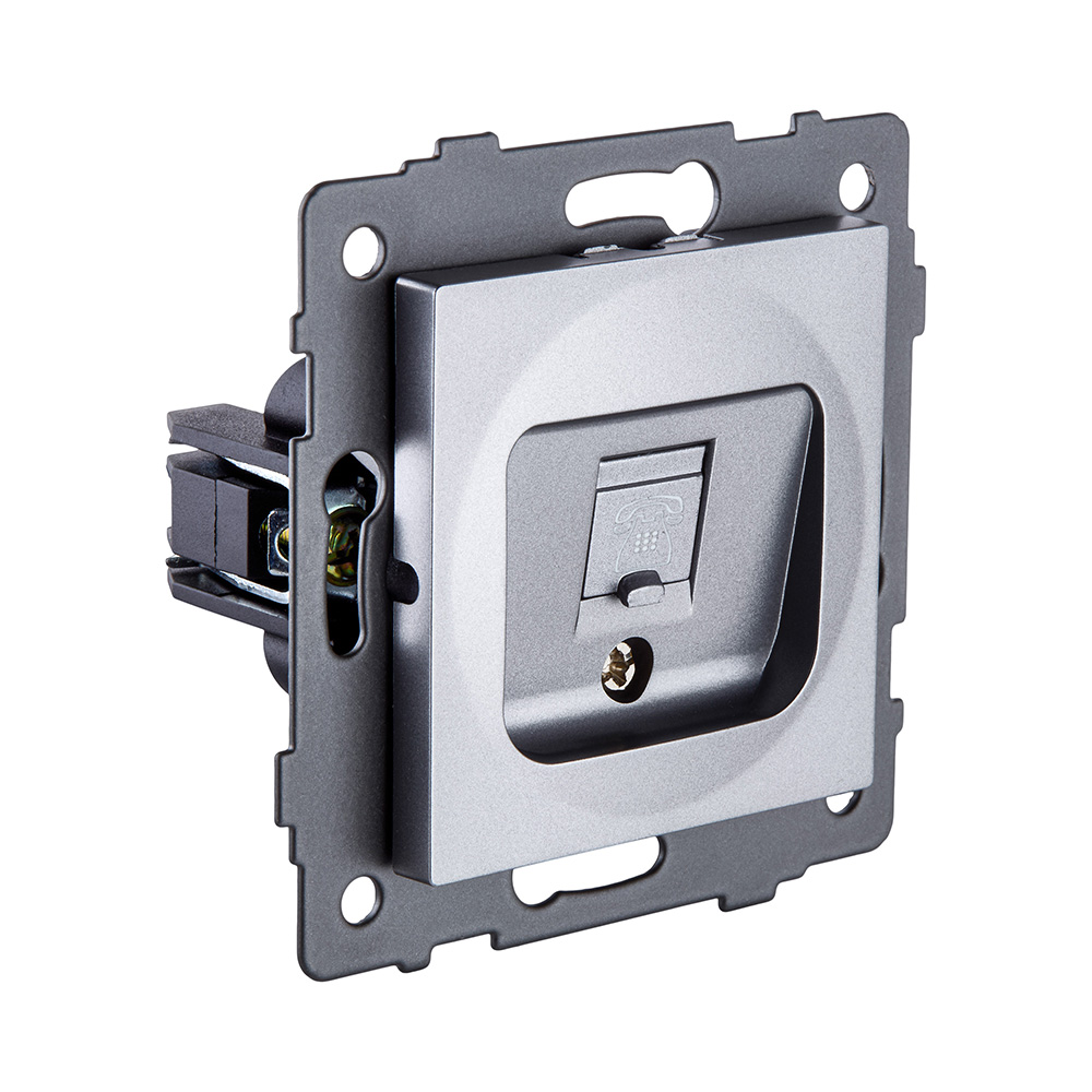 Розетка телефонная RJ11, серый Kollinger REA-009GY для Aspekt, Eleganz, Reflex в #REGION_NAME_DECLINE_PP#