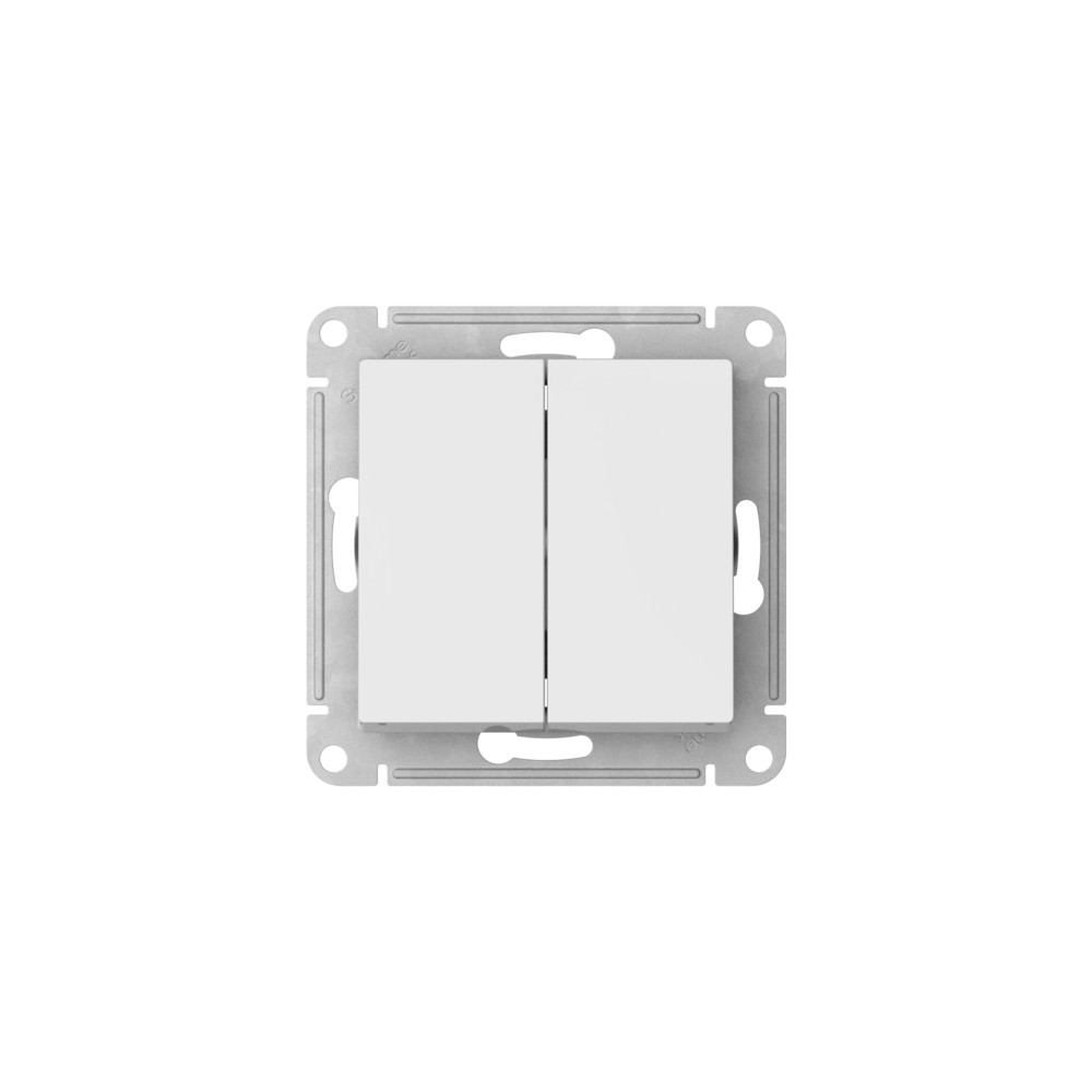 Переключатель 2-клавишный, сх.6/2, 10АХ, Systeme Electric AtlasDesign Белый ATN000165S в Санкт-Петербурге