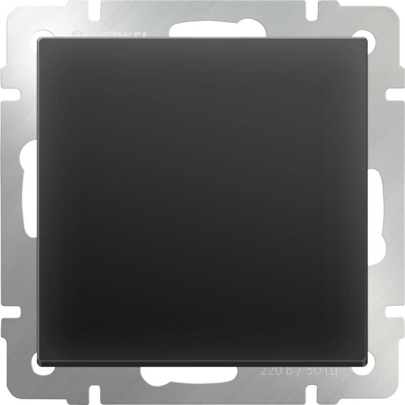 Перекрестный переключатель одноклавишный Werkel черный матовый WL08-SW-1G-C 4690389073618 в Санкт-Петербурге