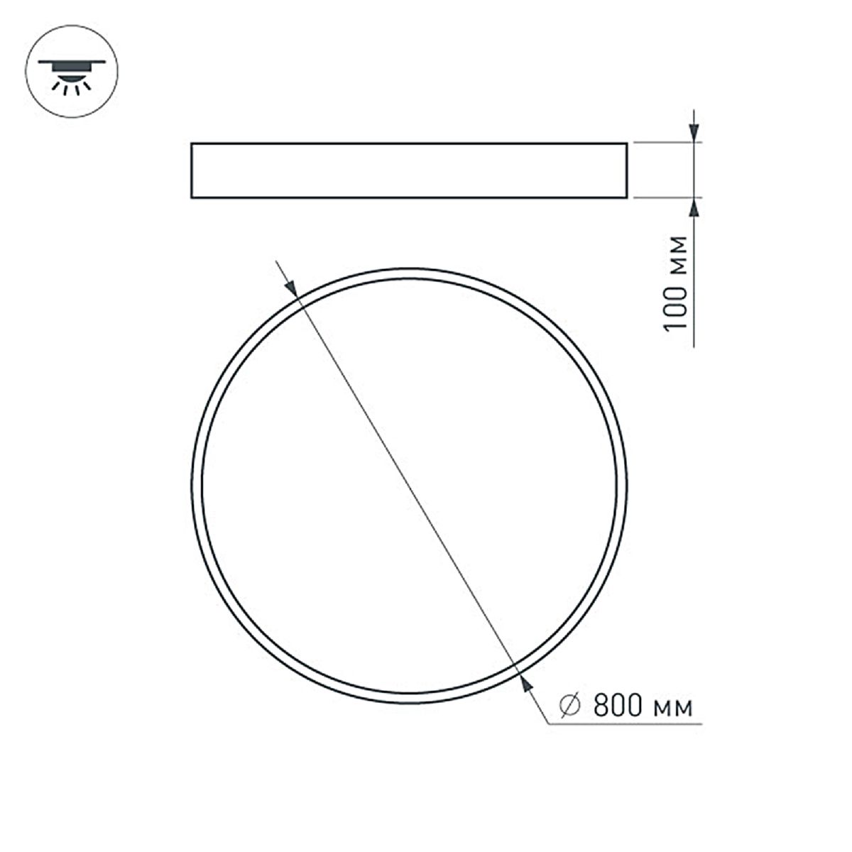 Потолочный светильник Arlight SP-TOR-PILL-PRISM-R800-94W Day4000 (WH, 100 deg, 230V) 022133(4) в Санкт-Петербурге