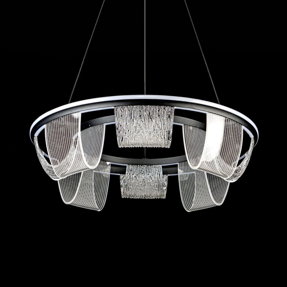 Подвесная люстра LED4U L7706-630 BK в Санкт-Петербурге