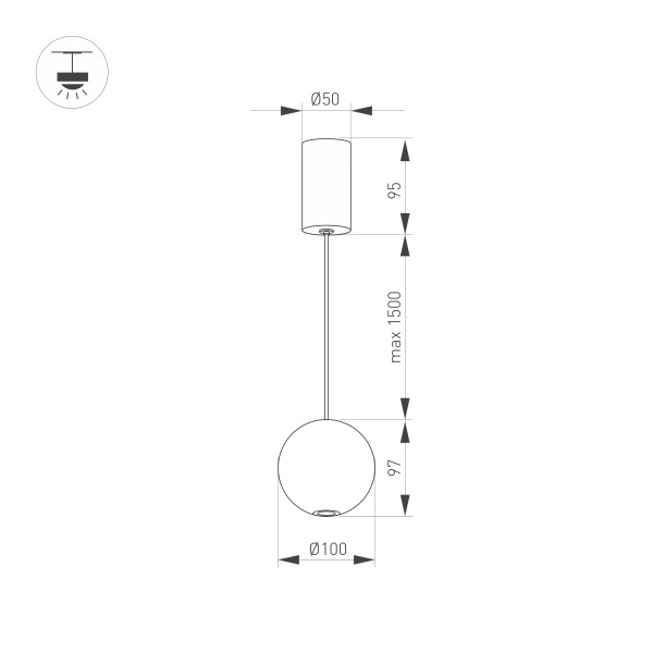 Подвесной светодиодный светильник Arlight SP-Elementa-Orb-R100-9W Day4000 032763 в #REGION_NAME_DECLINE_PP#