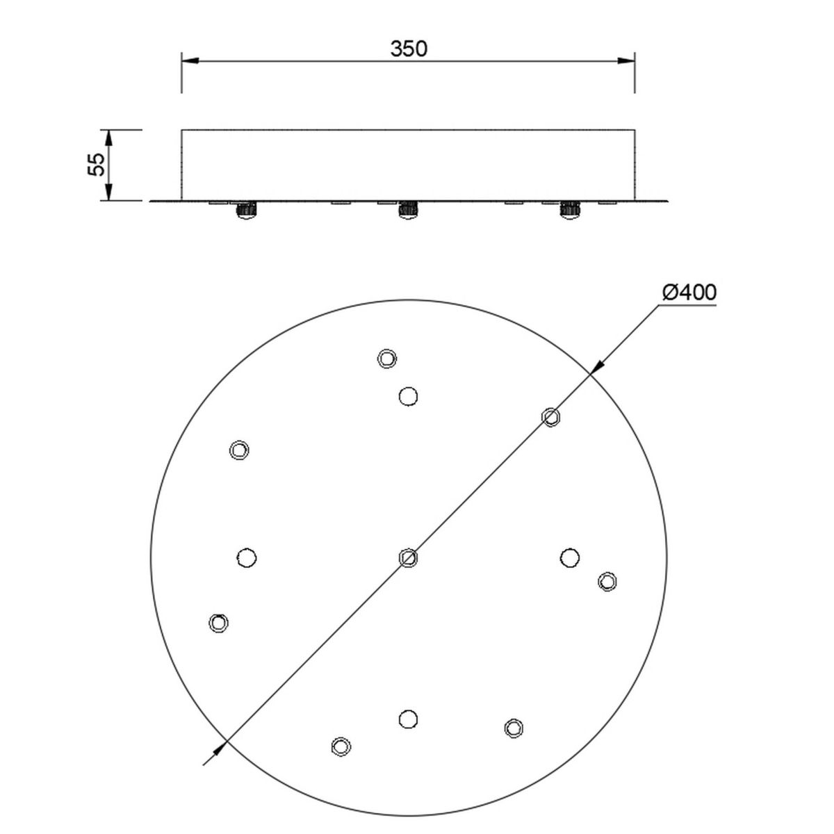 Основание потолочное 8L Mantra Modular Light Florones 9366 в Санкт-Петербурге