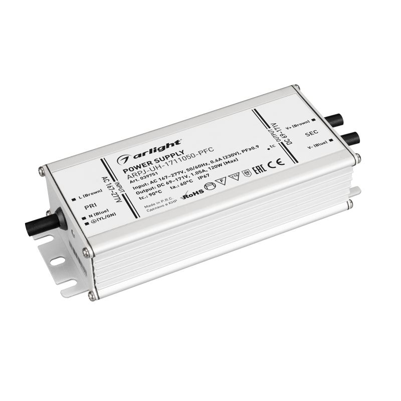 Блок питания Arlight ARPJ-UH-1711050-PFC (120W, 69-171V, 1.05A) 039751 в Санкт-Петербурге