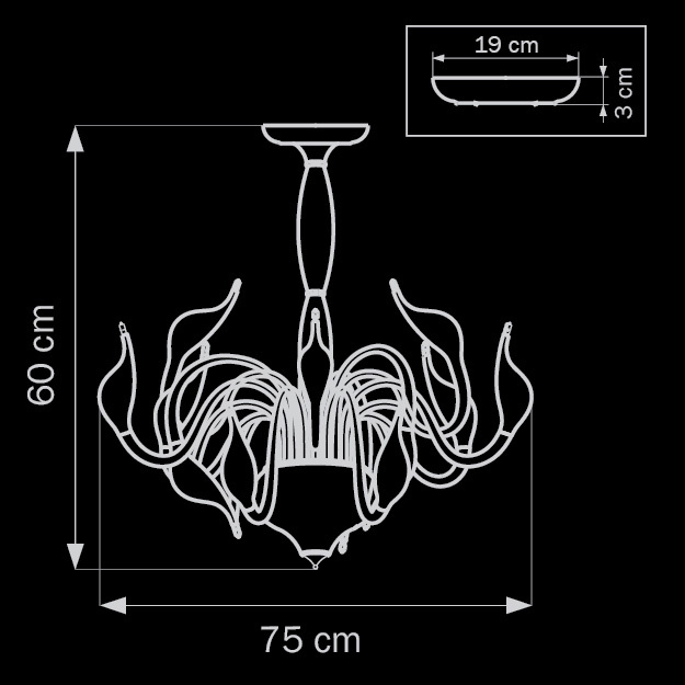 Потолочная люстра Lightstar Cigno Collo Bk 751027 в Санкт-Петербурге