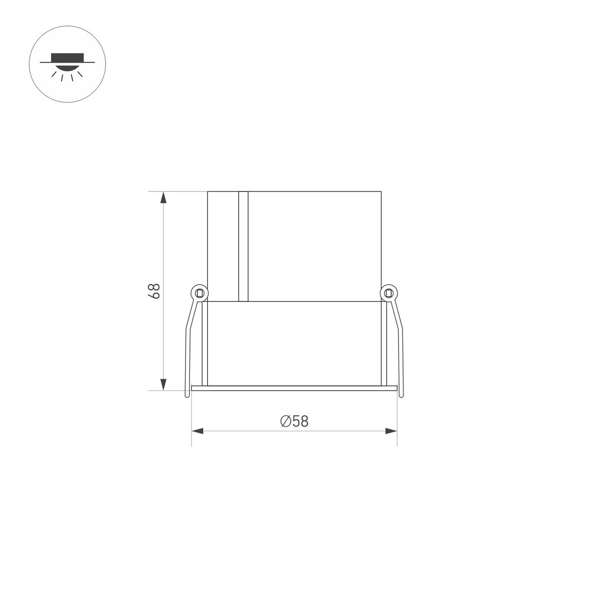 Встраиваемый светильник Arlight MS-Atlas-Built-R58-10W Warm3000 037183 в Санкт-Петербурге