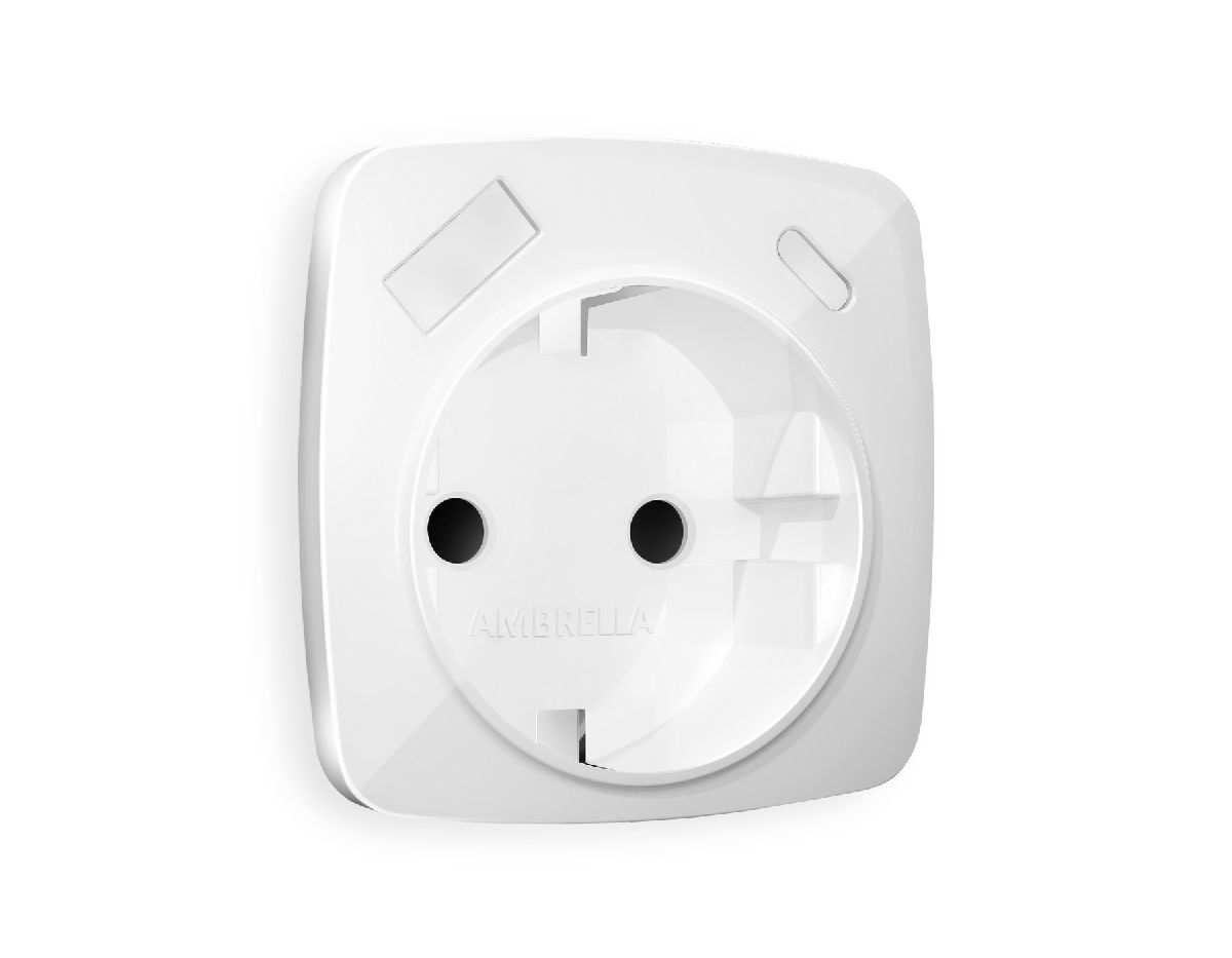 Лицевая панель для розетки с/з со шторками 2USB A+C Ambrella Volt Omega OP1100 в Санкт-Петербурге