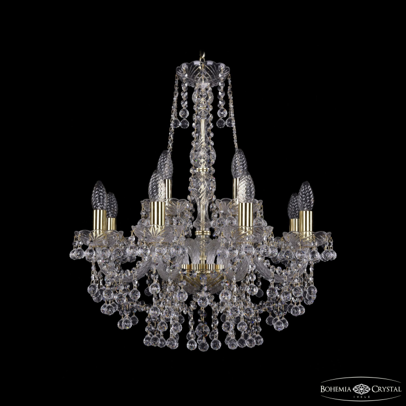 Подвесная люстра Bohemia Ivele Crystal 1409/8+4/195/h-62 G в Санкт-Петербурге