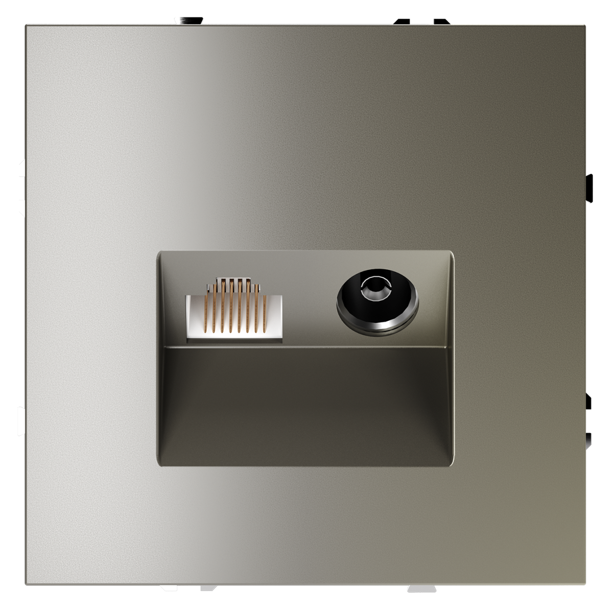 Розетка телевизионная встраиваемая Voltum S70 TV+RJ45 кат. 6, (шелк) VLS060704 в #REGION_NAME_DECLINE_PP#