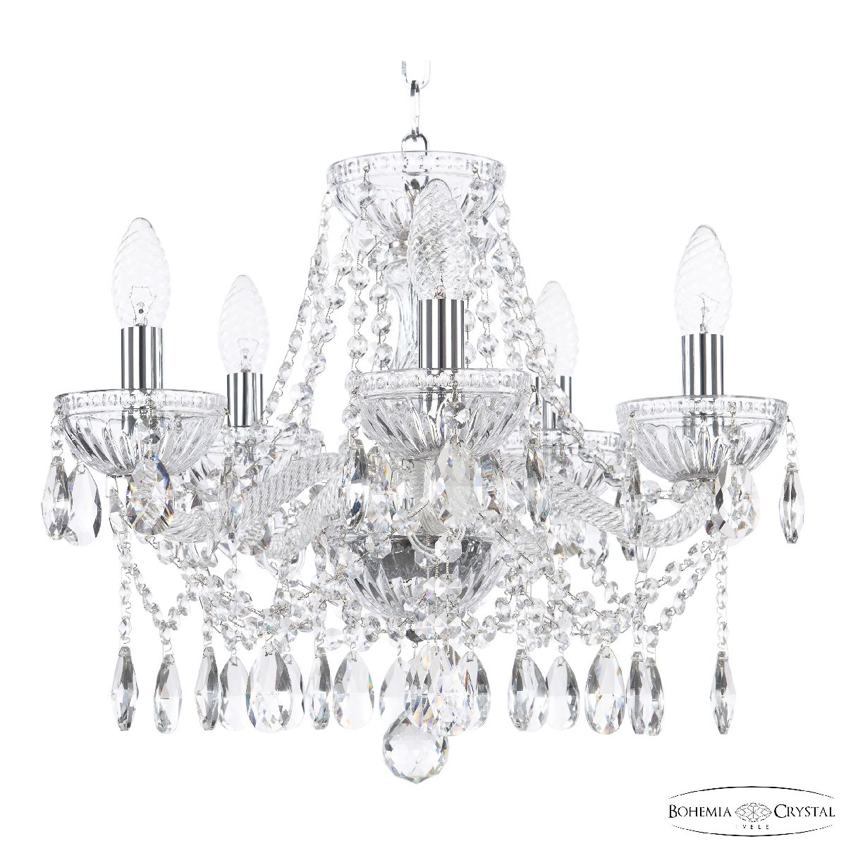 Подвесная люстра Bohemia Ivele Crystal 5413/5/141 Ni Clear/M-1G в Санкт-Петербурге