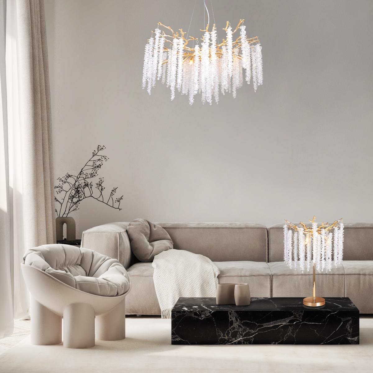 Подвесная люстра Freya Mineral FR1010PL-08G в #REGION_NAME_DECLINE_PP#