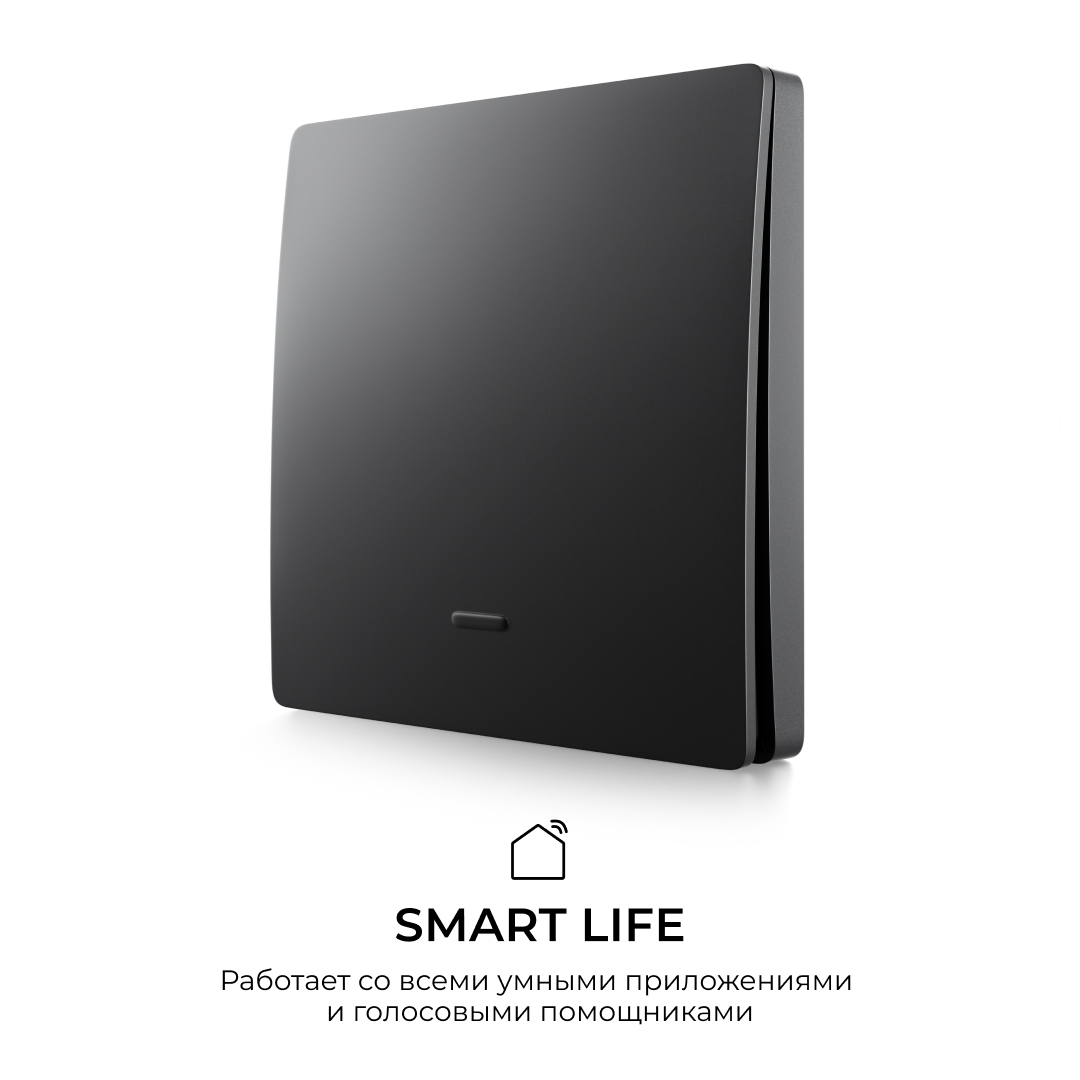 Выключатель кинетический 1кл., IP44, 2,4 ГГц, Smart, чер. Apeyron 04-81 в Санкт-Петербурге