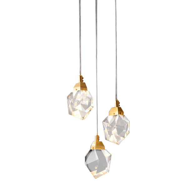 Подвесной светильник Delight Collection Crystal rock OM820083-3G (MD-020B-3 gold) в Санкт-Петербурге