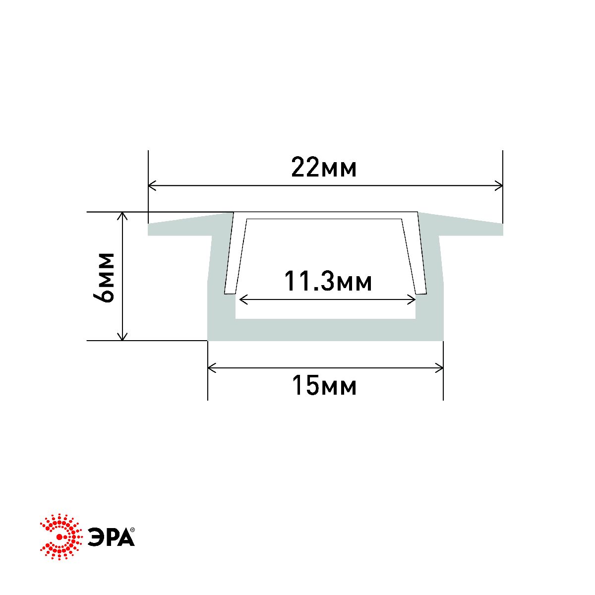 Комплект с врезным анодированным профилем Эра 2206 Б0039464 в Санкт-Петербурге