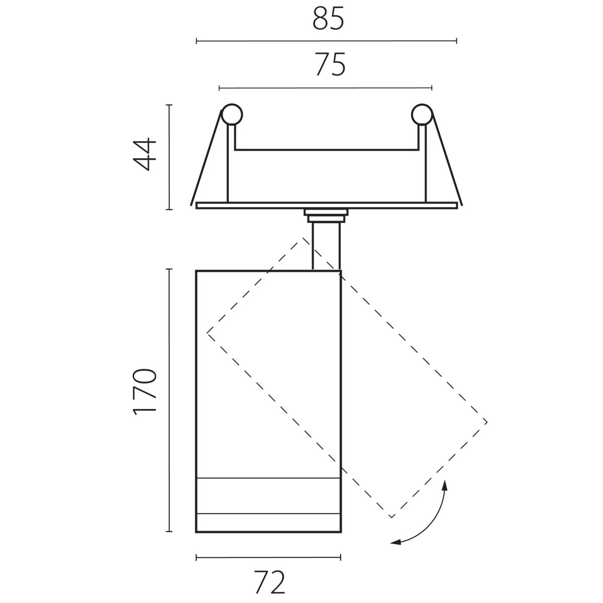 Встраиваемый светильник 20-55G с адаптером Lightstar Canno Pro C4206RS в Санкт-Петербурге