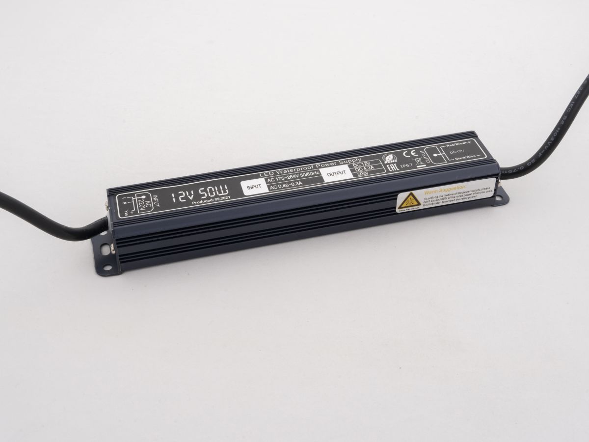 Блок питания LEDS POWER 50Вт 12В IP67 алюминий 004976 в Санкт-Петербурге
