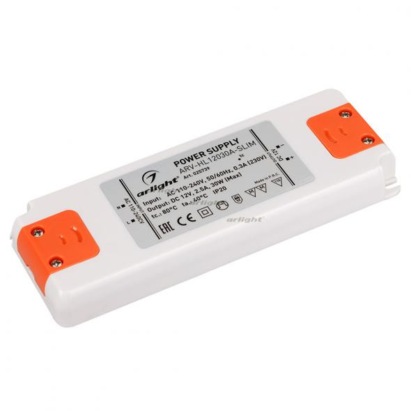 Блок питания Arlight ARV-HL12030A-Slim (12V, 2.5A, 30W) 025739 в Санкт-Петербурге