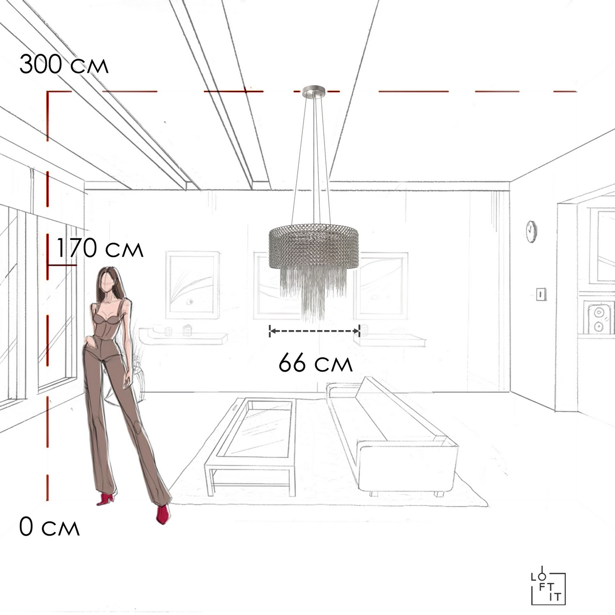 Подвесная люстра Loft IT Opera 10406/660 в Санкт-Петербурге