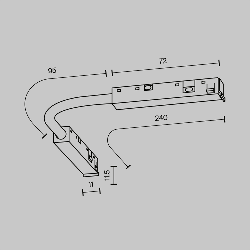 Коннектор питания шарнирный Exility X Maytoni TRA239CS-42B в #REGION_NAME_DECLINE_PP#