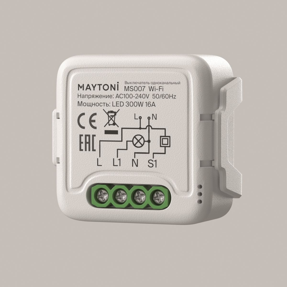 Wi-Fi выключатель одноканальный Maytoni Lighting control MS007 в #REGION_NAME_DECLINE_PP#