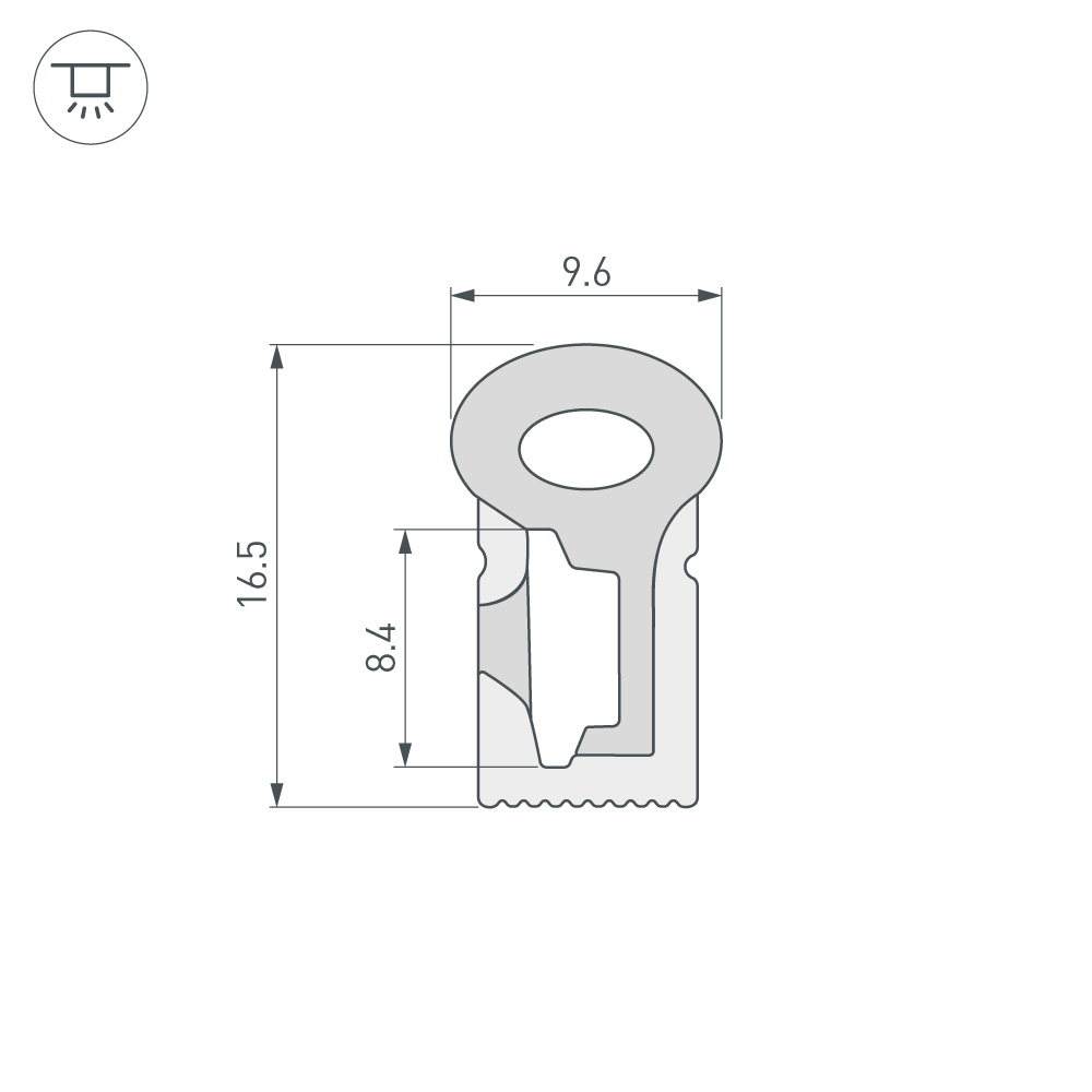 Силиконовый профиль Arlight WPH-FLEX-0817-SIDE-S8-5m WHITE 040268 в Санкт-Петербурге